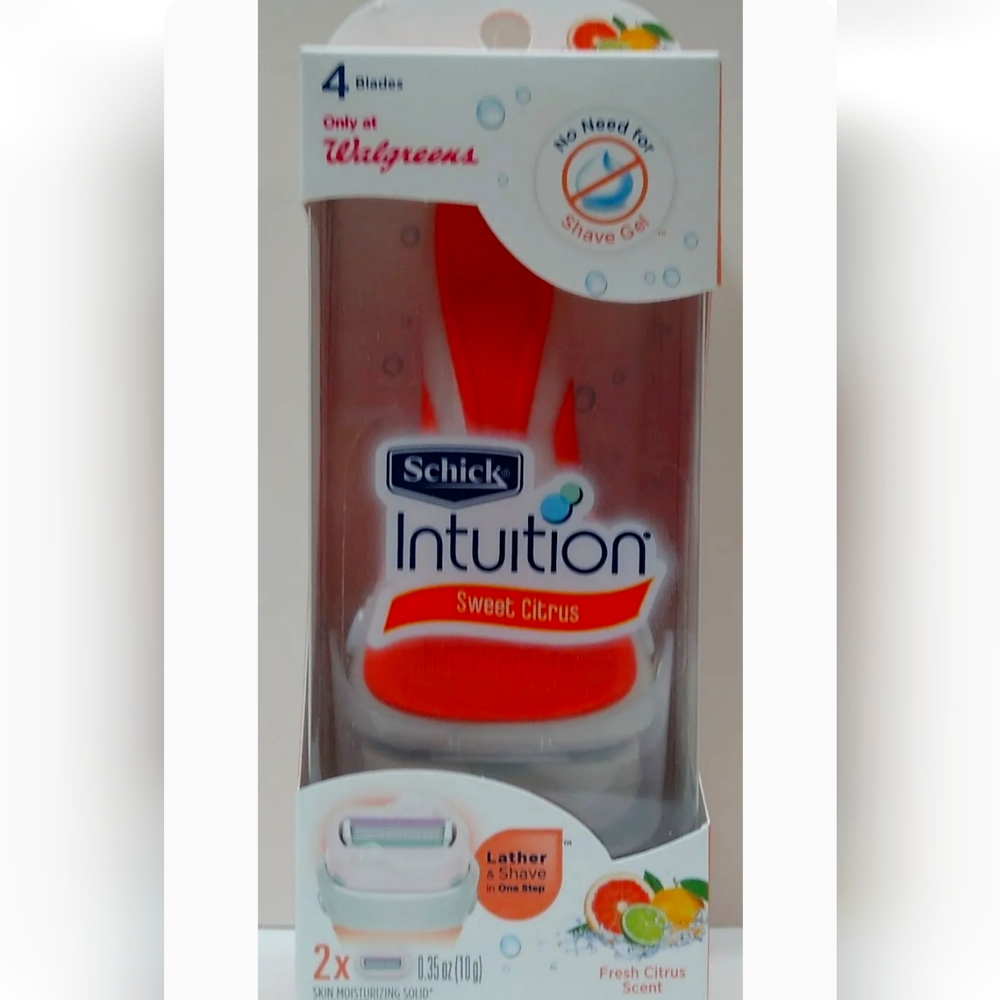 1  SCHICK INTUITION Sweet Citrus Razor with 2x Cartridges Citrus ScentUp.NW